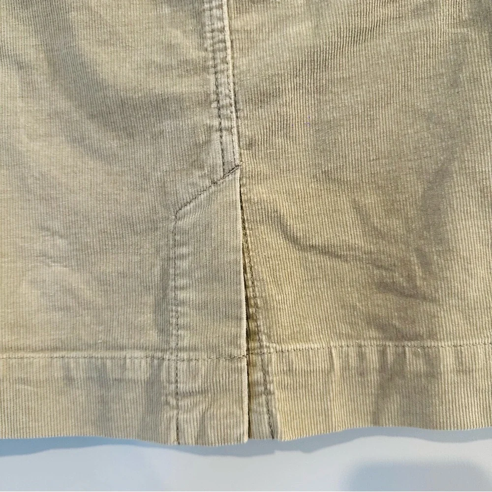NWT Sonoma Womens Belted Tan‎ Corduroy Skirt Straight Knee-Length Stretch 6.B48